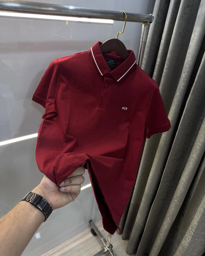 Arman i Exchange Maroon Logo Work Premium Polo T-Shirt