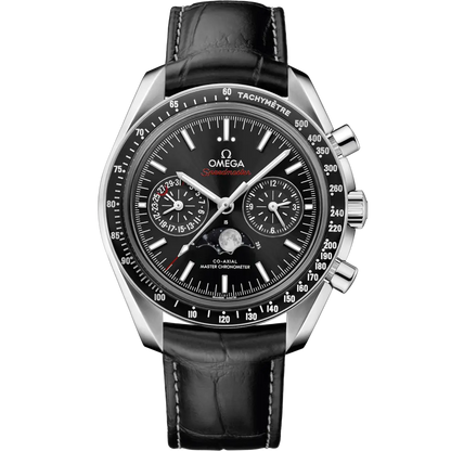 Omega SpeedMaster Moonphase Black Leather Automatic