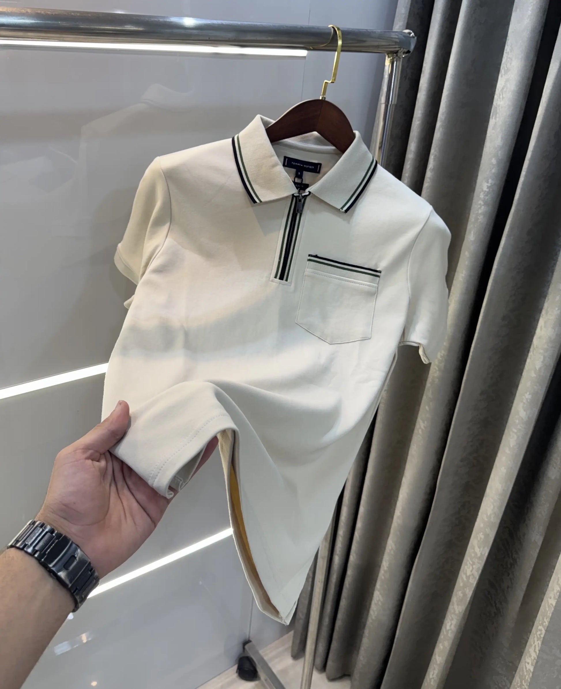 Tommy Hilfiger Beige Premium Polo T-shirt