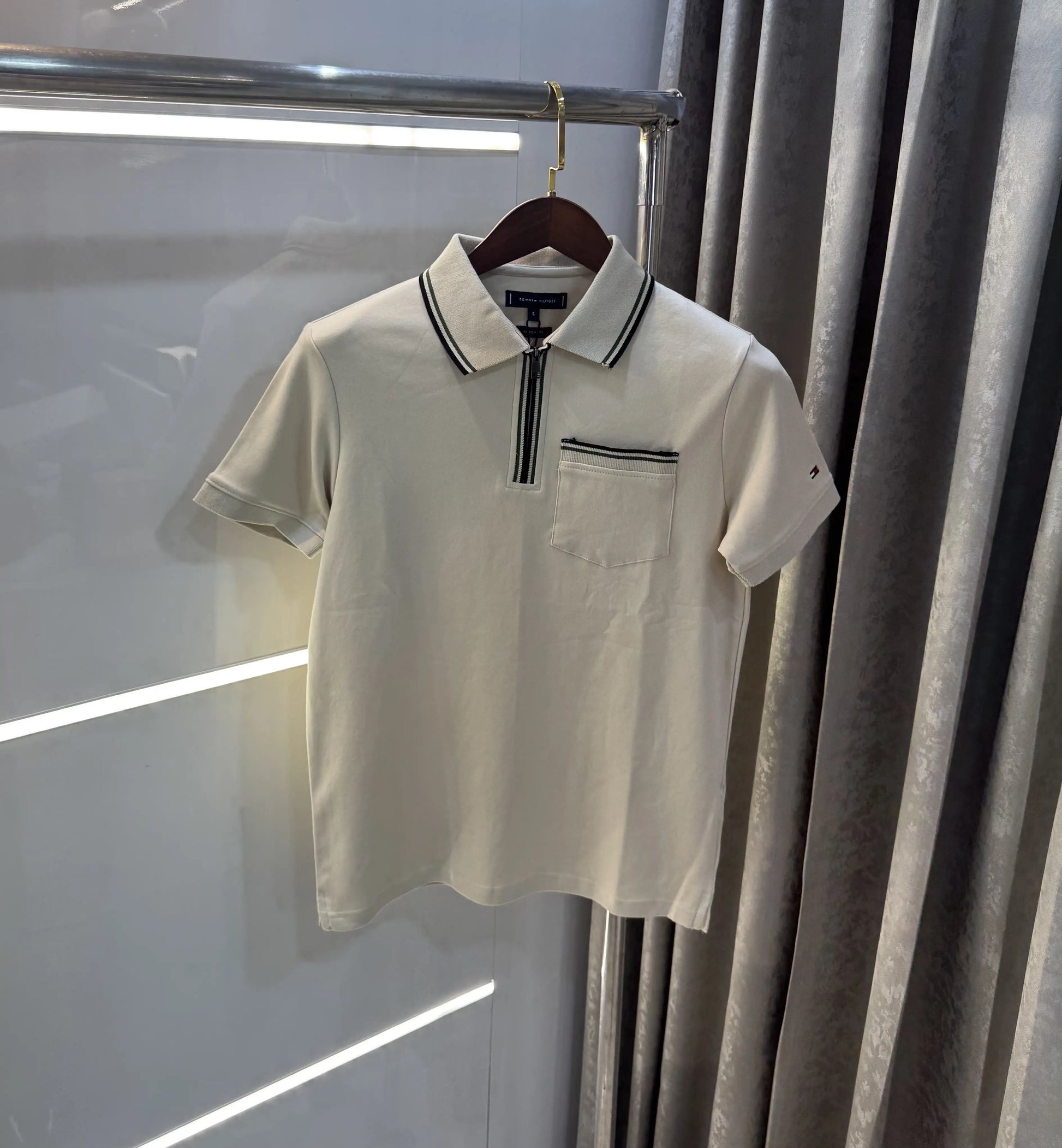 Tommy Hilfiger Beige Premium Polo T-shirt