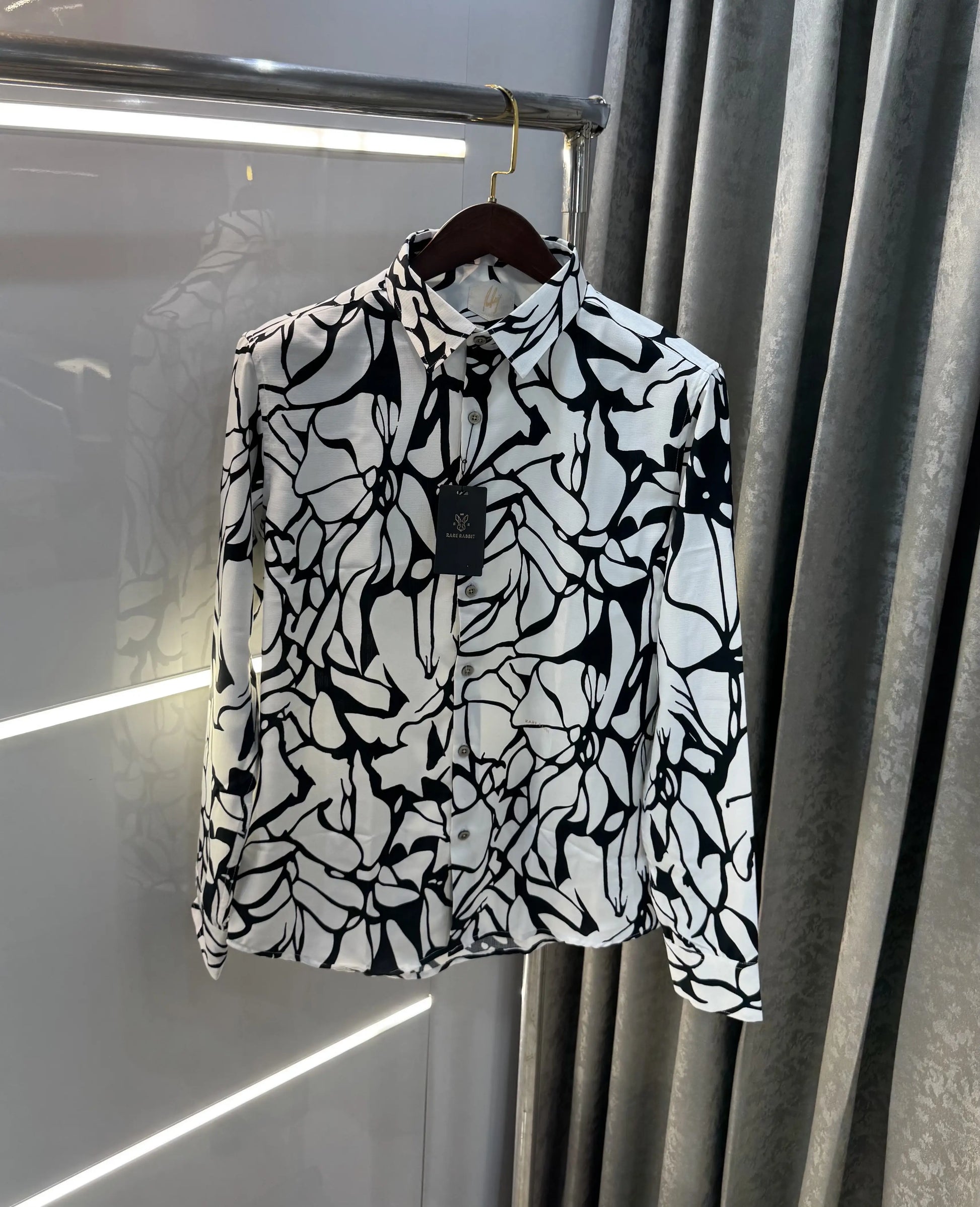 Rare Rabbit White Design Imported Shirt