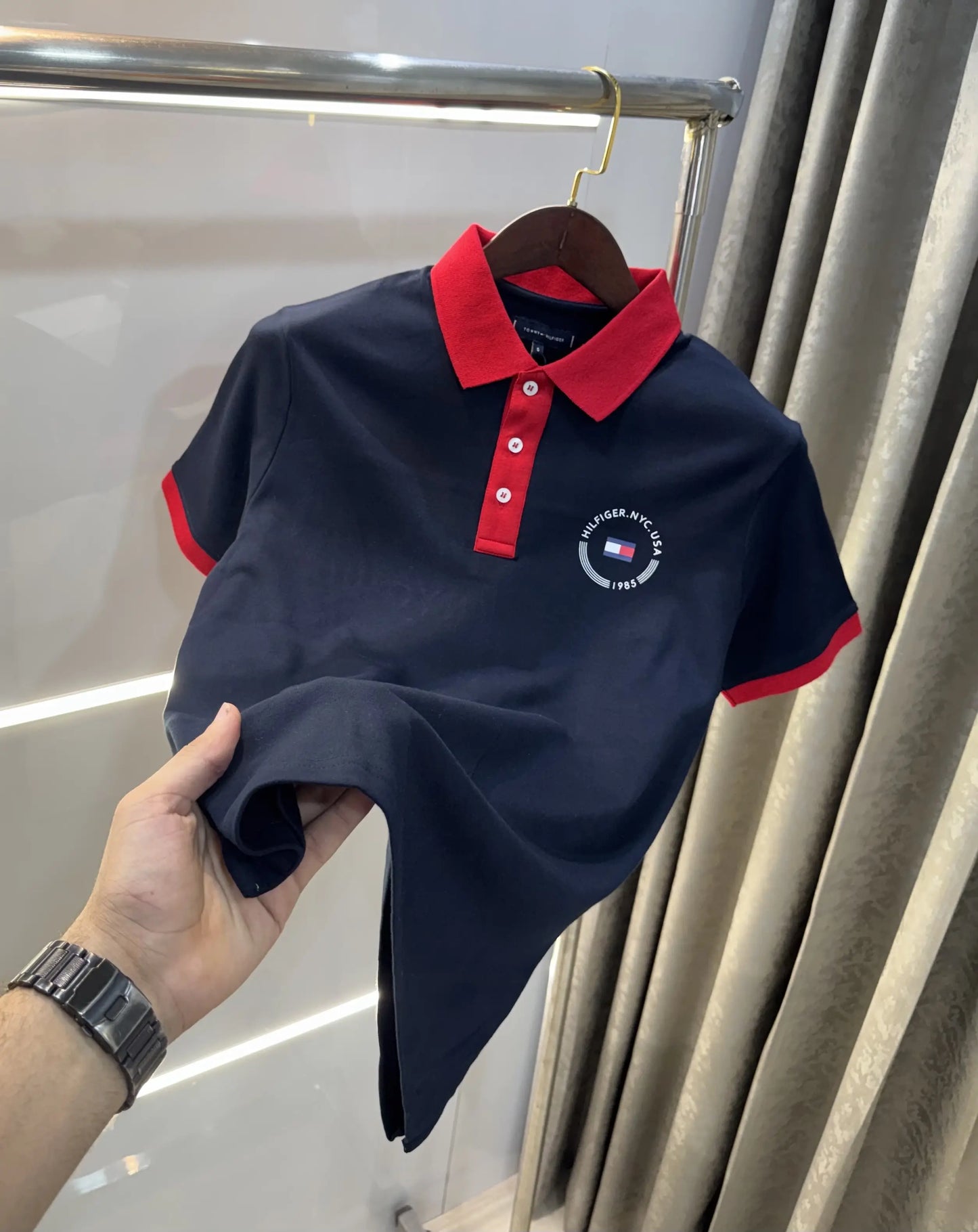 Tommy Hilfiger Red Premium Polo T-shirt