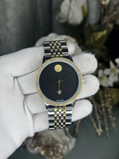 Movado Museum Classic Dual Black Diamond Premium Watch
