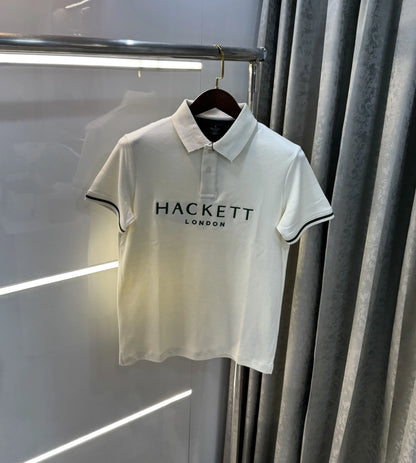 Hacke t Cream Logo Work Premium Polo T-Shirt