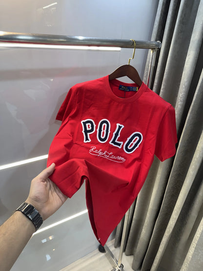 Ralph  Lauren Red Logo Work Premium T-Shirt