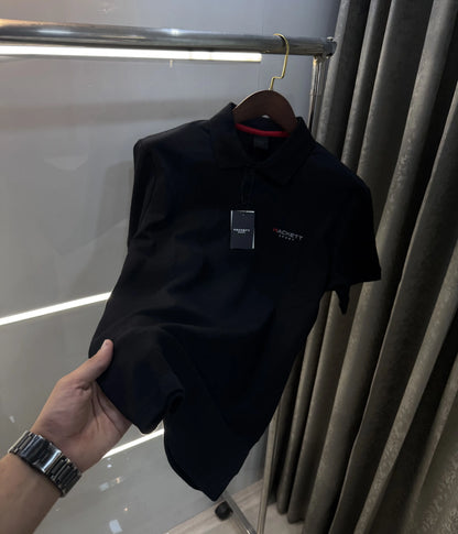 Hacket Black Logo Work Premium Polo T-Shirt