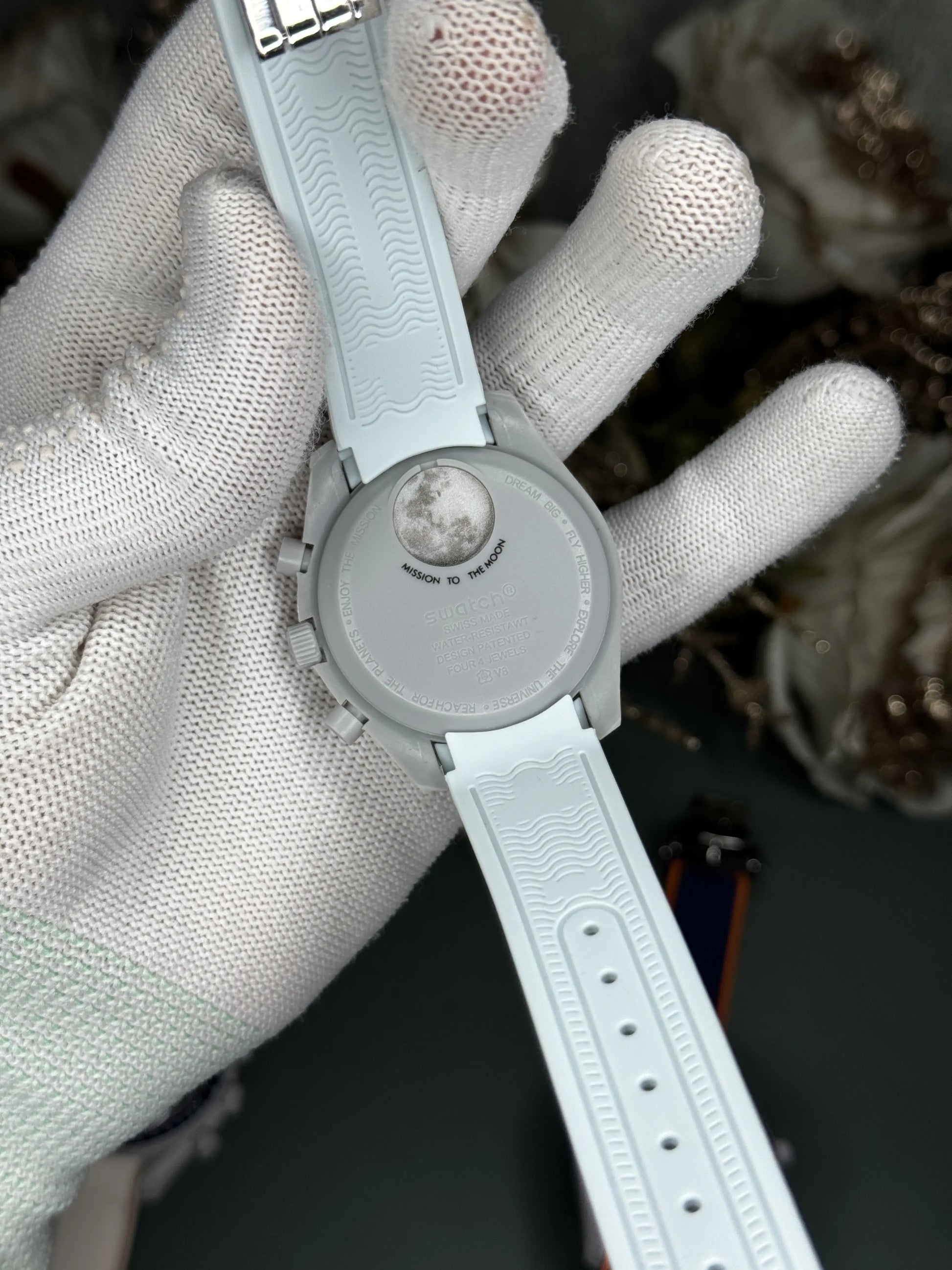 Omega x Swatch Grey White Moonswatch Premium Watch