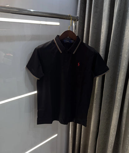 Ralph Lauren Black Embroidery Logo Premium Polo T-shirt With Box Packing