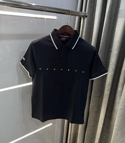 Hacket Black Logo Work Premium Polo T-Shirt