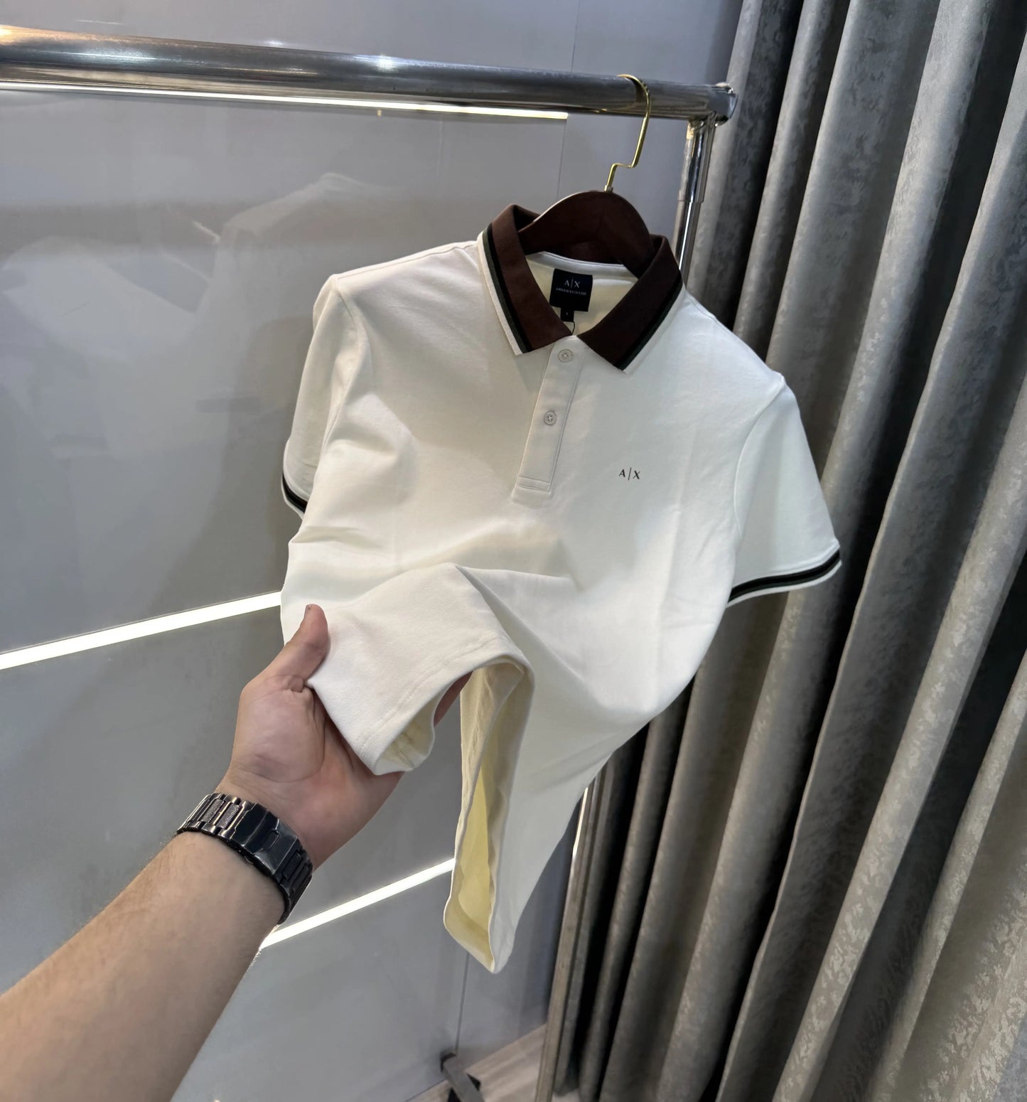 Arman i Exchange Cream Logo Work Premium Polo T-Shirt