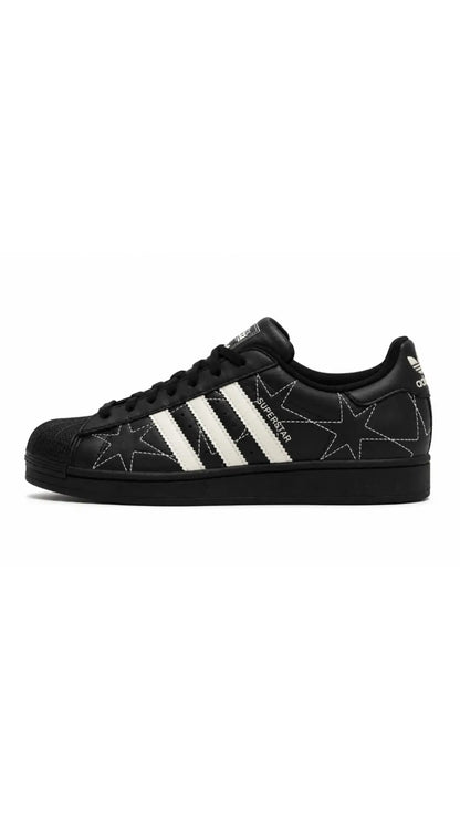 Adidas_Superstar 2 Star Stitch Detailing Black Sneakers
