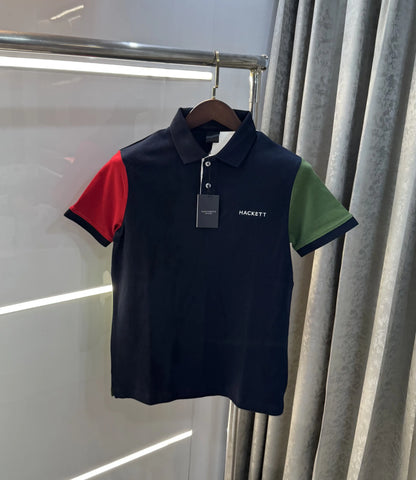 Hacket Navy Blue Logo Work Premium Polo T-Shirt