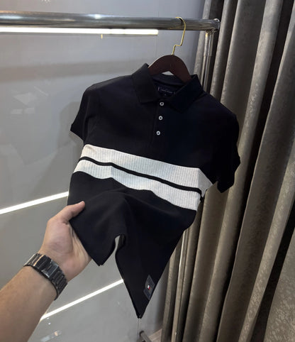 Tommy Hilfiger Black Premium Polo T-shirt