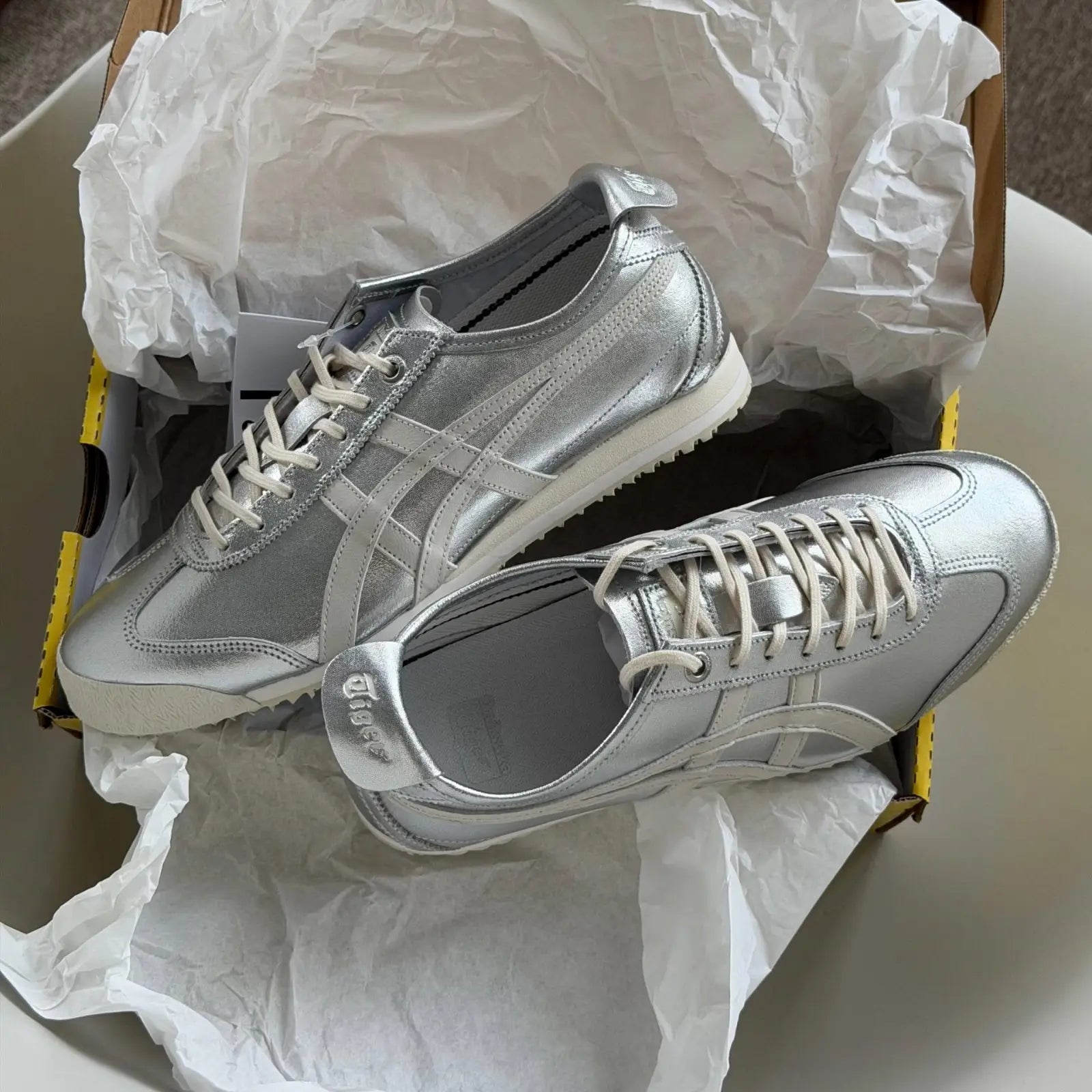 Onitsuk_a Tiger Mexico 66 SD Pure Silver Cream  7A Premium Sneakers D-2077