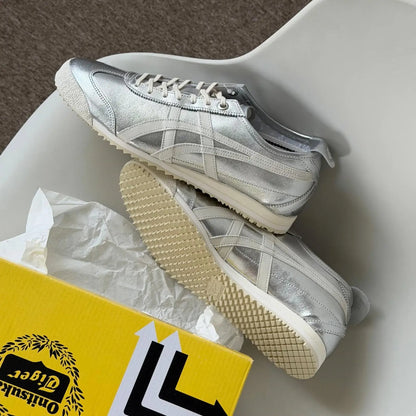 Onitsuk_a Tiger Mexico 66 SD Pure Silver Cream  7A Premium Sneakers D-2077