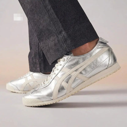 Onitsuk_a Tiger Mexico 66 SD Pure Silver Cream  7A Premium Sneakers D-2077