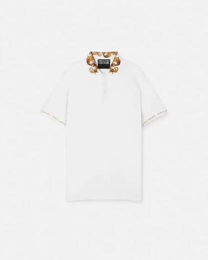 Versace Couture White Logo Work Imported Polo T-Shirt