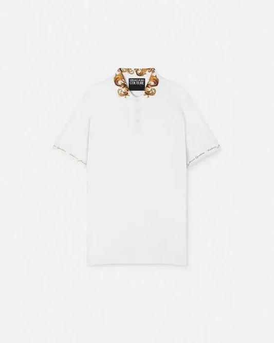 Versace Couture White Logo Work Imported Polo T-Shirt