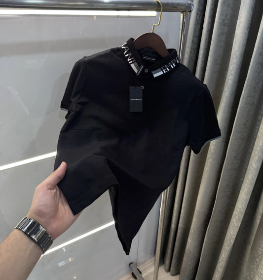 Emporio Arman i Black Premium Polo T-Shirt