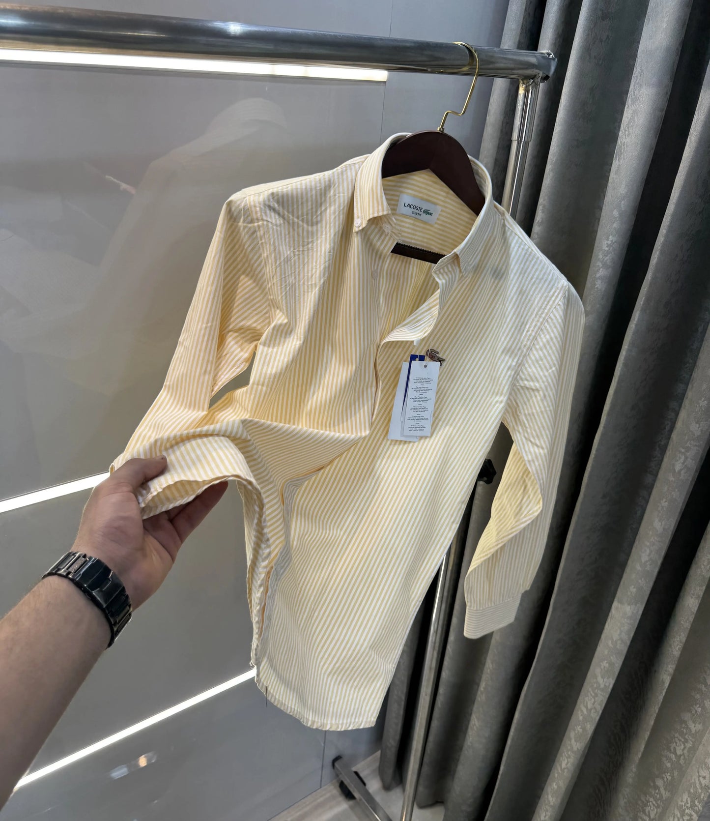 Lacoste Yellow Stripes Premium Shirt