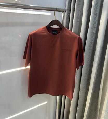 All Saints Rust Logo Print Imported Oversized T-Shirt
