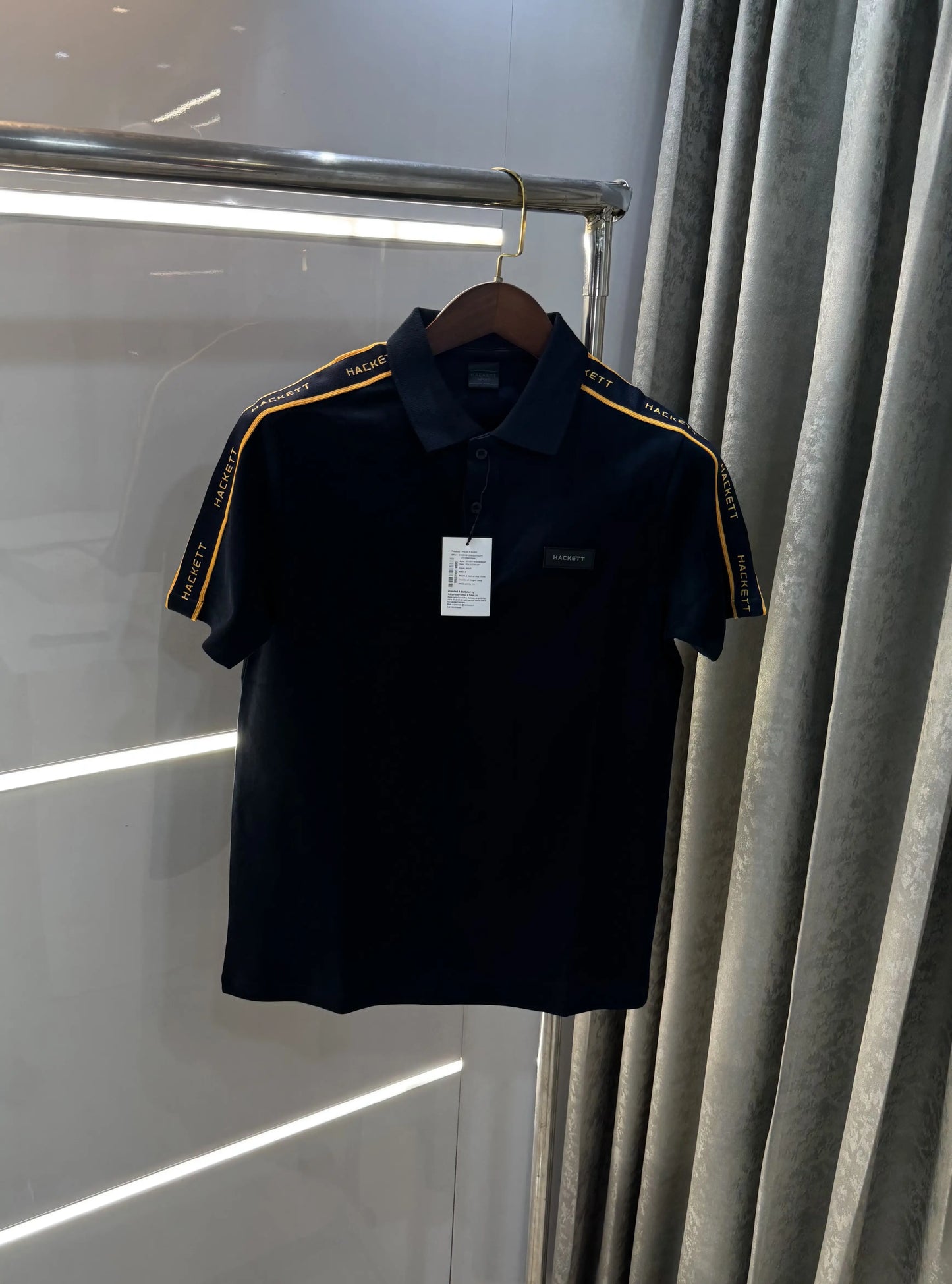 Hacket Navy Blue Logo Work Premium Polo T-Shirt