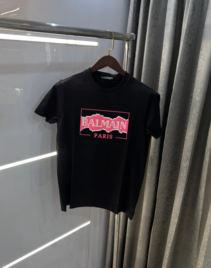Balmain Paris Black B Logo Work Premium T-Shirt