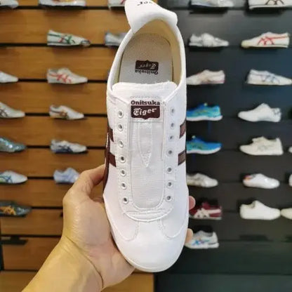 Onitsuka Tiger Mexico 66 Slip-On White Burgundy Mens Premium Copy D-1925