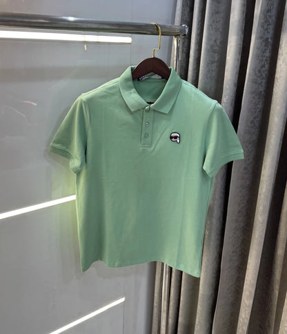 Karl Lagerfled Green Imported Polo T-Shirt
