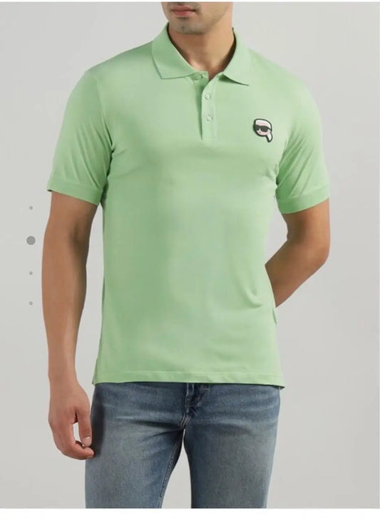 Karl Lagerfled Green Imported Polo T-Shirt