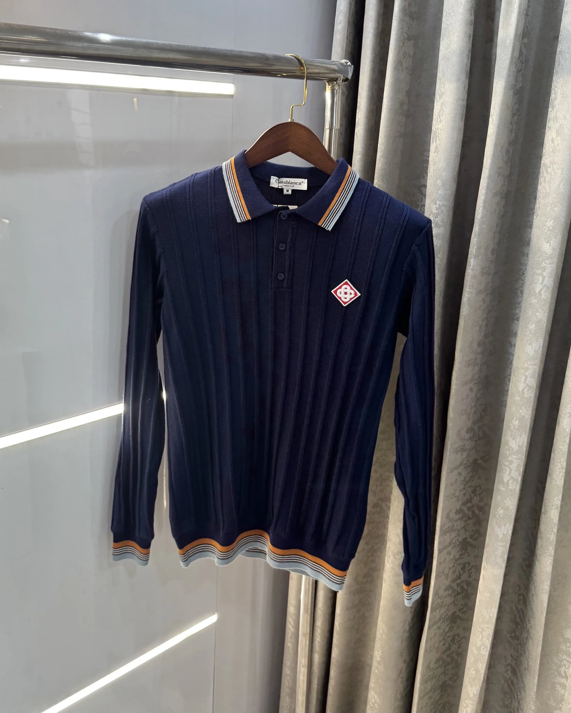 Casablanca Navy Blue Logo Work Imported T-Shirt