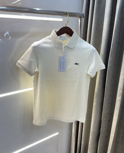 Lacost e Cream Logo Work Premium Polo T-Shirt