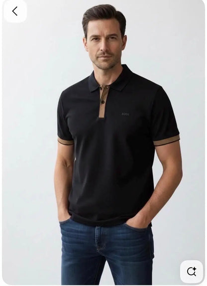 Hugo Bos s Black Logo Work Premium Polo T-shirt