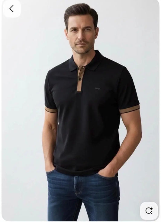 Hugo Bos s Black Logo Work Premium Polo T-shirt