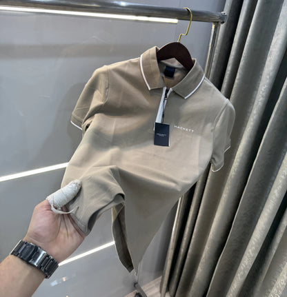 Hacket Beige Logo Work Premium Polo T-Shirt