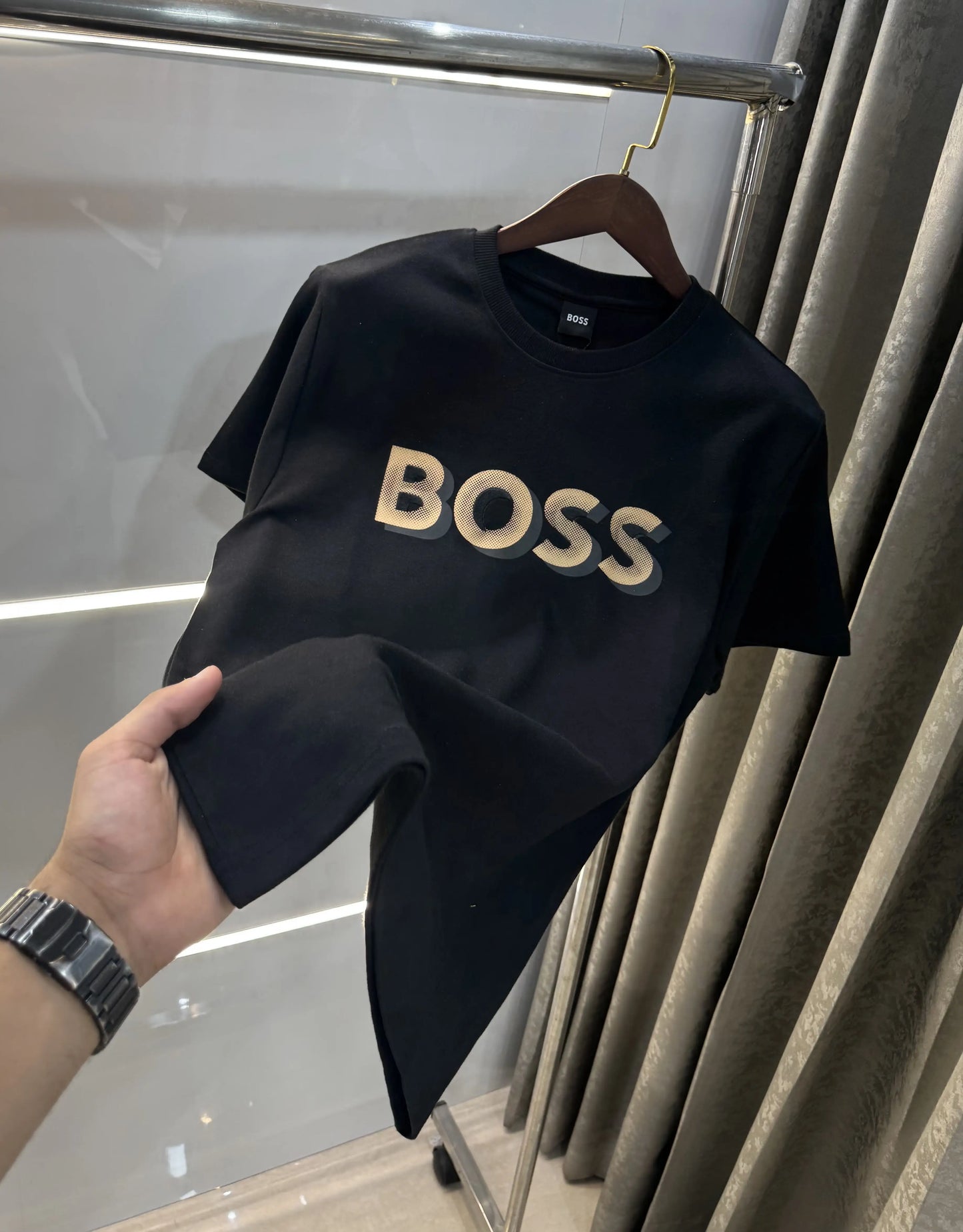 Hugo Boss Black Logo Print Premium Oversized T-shirt